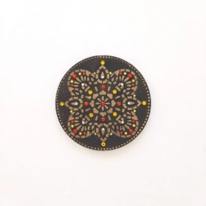 Mandala Indiana Preta - Artesanato e Personalizados
