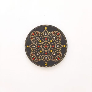 Mandala Indiana Preta - Artesanato e Personalizados