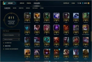 Conta diamante 5 todos champs 150 skins lvl 63 - League of Legends LOL