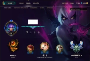 Conta diamante 5 todos champs 150 skins lvl 63 - League of Legends LOL