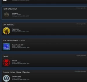 CONTA STEAM - 1.7 ANOS