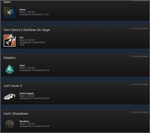 CONTA STEAM - 1.7 ANOS