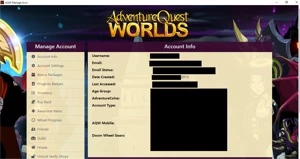 Adventure Quest World Conta 2013 + 2x HeroMart + Intens Raro AQW