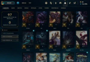 Conta lol platina 4, 72%winrate. - League of Legends