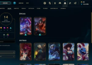 Conta lol platina 4, 72%winrate. - League of Legends