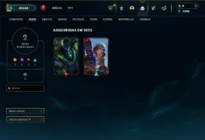 Ouro 4 com 37 Champs e 2 Skins - League of Legends LOL