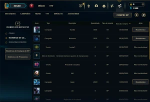 Ouro 4 com 37 Champs e 2 Skins - League of Legends LOL