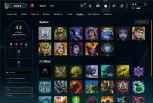 Ouro 4 com 37 Champs e 2 Skins - League of Legends LOL