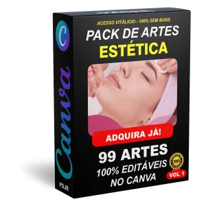 Pack Canva Estética Vol 1 - 99 Artes Editáveis - Serviços Digitais