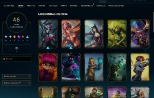 [Entrega Automática] Conta Lol Ouro, 46 Skins, 12K Ea,Honra4 - League of Legends