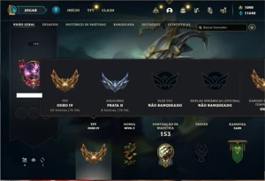 Conta prata 2 com 65 Champs e 25 Skins - League of Legends LOL