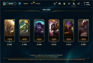 Conta prata 2 com 65 Champs e 25 Skins - League of Legends LOL