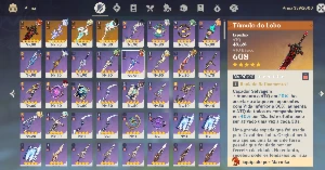 Conta AR 57 skirk + arma, Escoffier e muito mais T5! - Genshin Impact