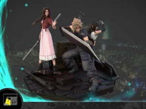 Final Fantasy 7 Remake Cloud, Aerith, Tifa Diorama stl 3d