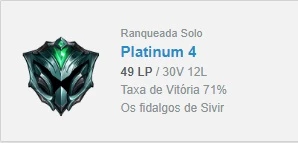 CONTA PLAT 4 - MMR MT BOM - PRA SAIR BARATO - League of Legends LOL