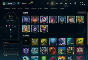 Conta diamante 1 com 33 Champs e 2 Skins + 4 Espolios - League of Legends LOL