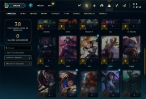 Conta diamante 1 com 33 Champs e 2 Skins + 4 Espolios - League of Legends LOL