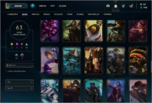 Conta prata 4 com TODOS os champs e 63 skins - League of Legends LOL