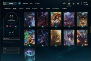 Conta prata 4 com TODOS os champs e 63 skins - League of Legends LOL