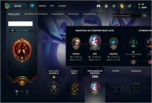 Conta prata 3 com 38 skins e 120 champs ( MAIN ADC ) - League of Legends LOL