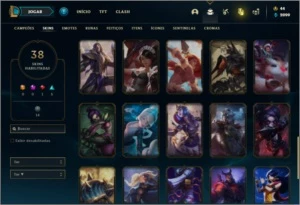Conta prata 3 com 38 skins e 120 champs ( MAIN ADC ) - League of Legends LOL