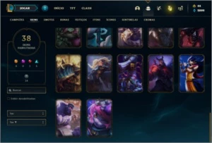 Conta prata 3 com 38 skins e 120 champs ( MAIN ADC ) - League of Legends LOL