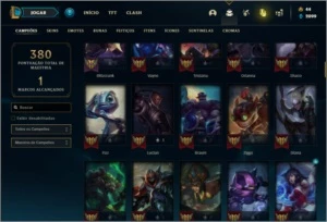 Conta prata 3 com 38 skins e 120 champs ( MAIN ADC ) - League of Legends LOL