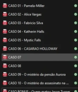 Jogo - Investigação Criminal Famosinho 10 PDF's + Bônus - Others