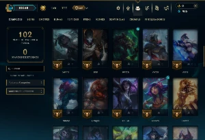 Ouro 2 com 60 Champs e 5 Skins - League of Legends LOL