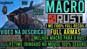 Macro Rust 1Ms (Full Recoil & Full Armas) Mouses Logitech