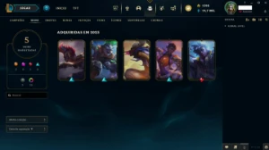 Conta upada a mão esmeralda 4 caindo com D2 - 1390 RP lvl43 - League of Legends LOL