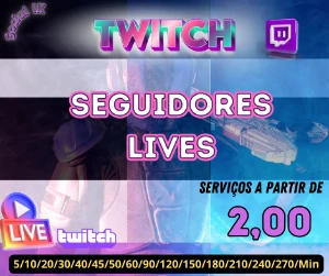 Seja o streamer de destaque no Twitch com nossos serviços - Redes Sociais