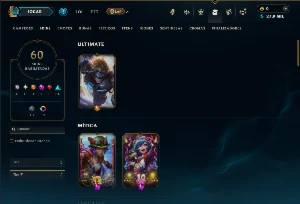 Esmeralda 4 com 100 Champs e 60 Skins ( ADC / MID  TOP ) - League of Legends LOL