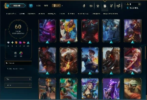 Esmeralda 4 com 100 Champs e 60 Skins ( ADC / MID  TOP ) - League of Legends LOL