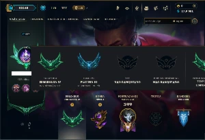 Esmeralda 4 com 100 Champs e 60 Skins ( ADC / MID  TOP )