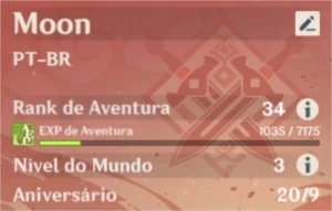 CONTA GENSHIN AR 34 COM EULA E KAZUHA - Genshin Impact