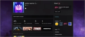 Conta da steam com 45 jogos. Conta nivel 18
