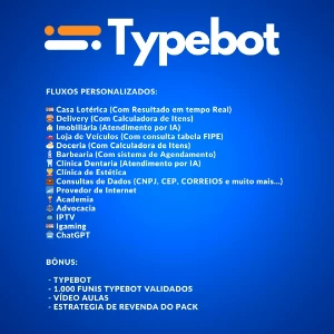 Typebot - 900 Fluxos Premium Prontos + Bônus!!! - Others