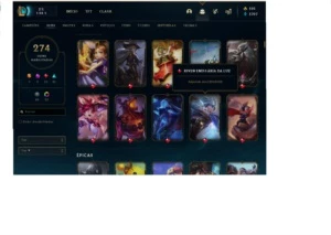 Vendo conta lol 274 skins e 126 champ - League of Legends