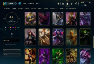Prata 3 com 70 Champs e 44 Skins ( Mais de 50 Jogos ) - League of Legends LOL
