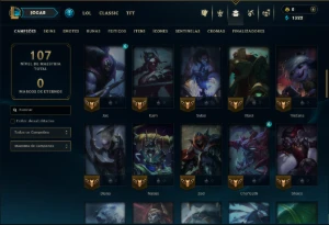 Prata 3 com 70 Champs e 44 Skins ( Mais de 50 Jogos ) - League of Legends LOL