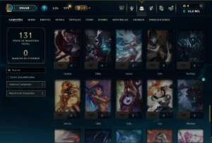 Diamante 1 com 75 Champs e 11 Skins - League of Legends LOL