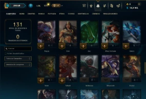 Diamante 1 com 75 Champs e 11 Skins - League of Legends LOL