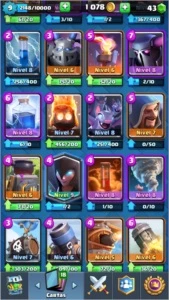 conta de Clash Royale arena 8,com 6 lendária e level 9