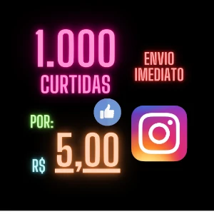 Instagram - Mil Likes R$5,00 - Redes Sociais