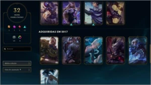 Conta lol 69 champs plat 4 , com skin rara do corki - League of Legends