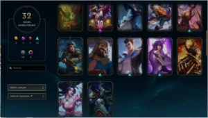 Conta lol 69 champs plat 4 , com skin rara do corki - League of Legends