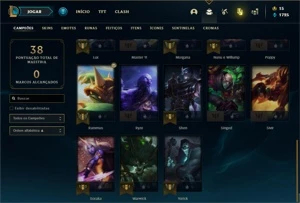 Conta Platina 4 com 28 Champs e 5 Skins + 1 Fragmento - League of Legends LOL