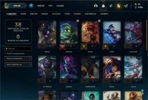 Conta Platina 4 com 28 Champs e 5 Skins + 1 Fragmento - League of Legends LOL