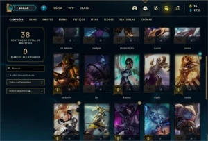 Conta Platina 4 com 28 Champs e 5 Skins + 1 Fragmento - League of Legends LOL